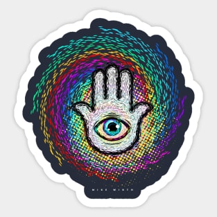 Flow Fields Hamsa Sticker